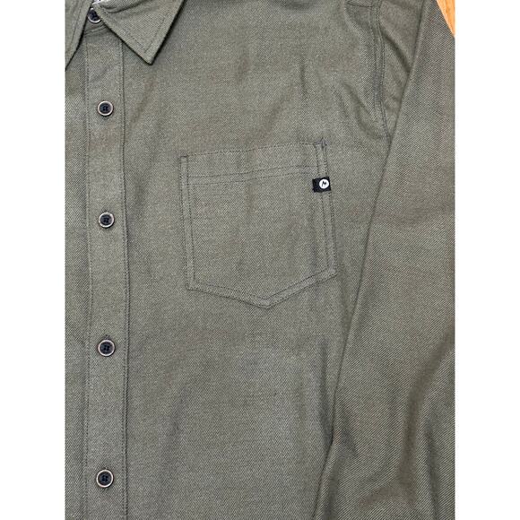 Marmot Hobson Flannel Shirt UPF 45 Green XL NWT - Picture 6 of 8
